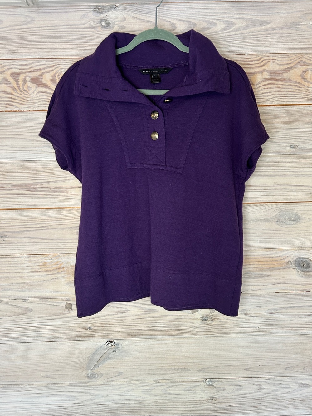 *RETIRED* Marc by Marc Jacobs Falling For Purple Short Sleeve Sweater Size L